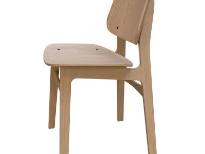 Modern Design Wood Chair High Poly 3D model