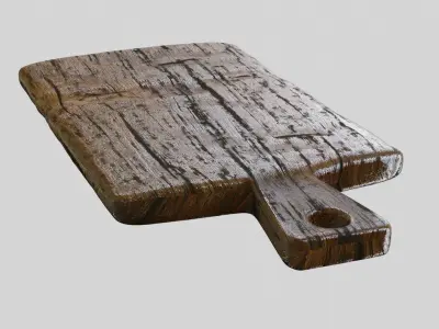 Wooden Chopping Board 3D model