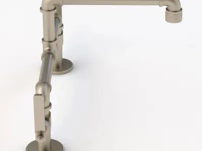 Elevated Widespread Faucet By Watermark Design 3D model