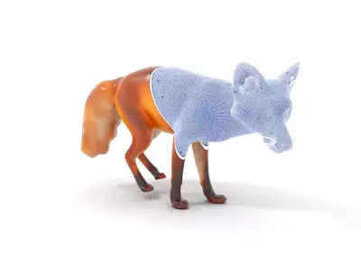 Vivid Red Fox model pack Low-poly 3D model