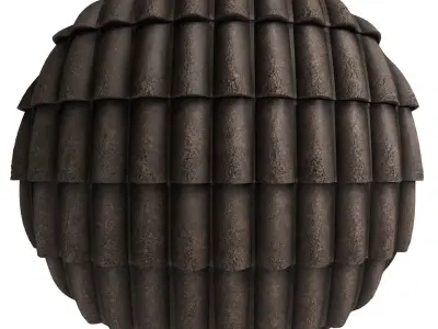Roof Tile Materials 6- By 3 color Pbr By Sbsar 4k Texture