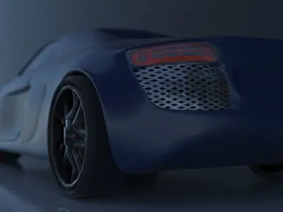 Audi R8 3d model  Low-poly 3D model