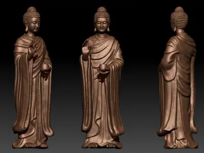 buddha 2 statue 3D model