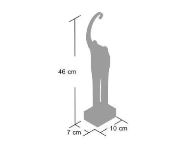 White Meredith Tall Elephant Figurine 3D model
