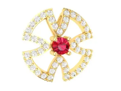 Luxury Windmill Diamond Pendant for Jewelry  234 3D print model