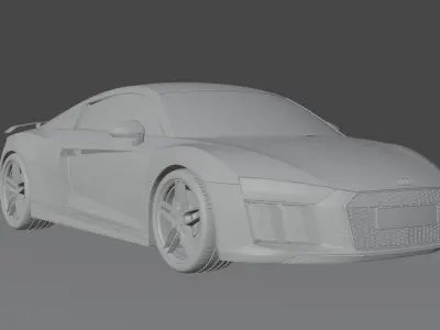 Audi R8 V10 Rigged 3D model