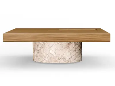 Modern Square Coffee Table  Low-poly 3D model