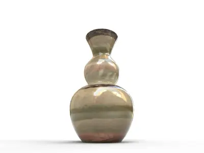 Bradburn Home Double Gourd Stripe Floor Vase 3D model