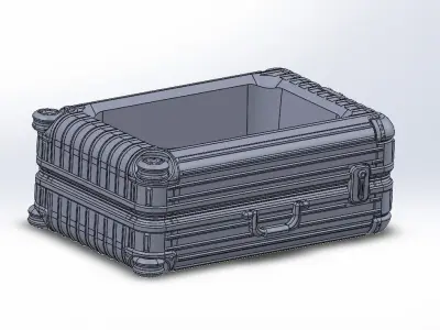 Luggage pattern vase 3D print model