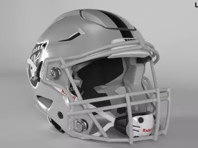 LAS VEGAS RAIDERS Helmet Football AFC WEST PBR updated 2025 3D model