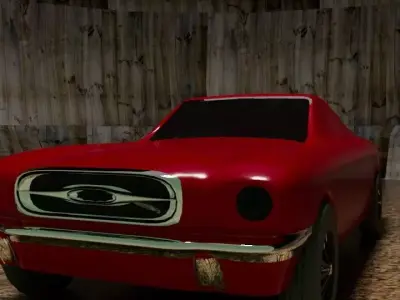 LOW POLY MUSTANG 1963 Low-poly 3D model