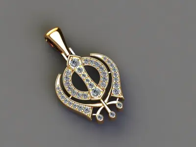 beautiful pendant with complete details 3D print model
