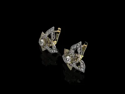 earrings J 005 3D print model