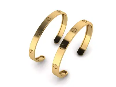 2 Luxury Bangle Bracelets 3D print model