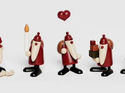 Bjoern Koehler - Santa Claus Figures 3D model