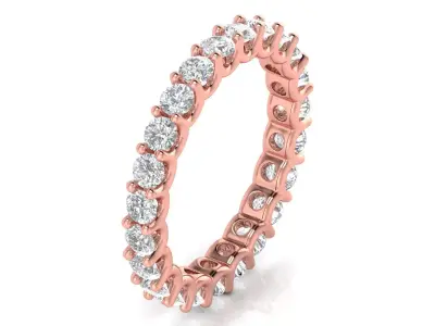 U Shaped Eternity Ring 2 point 6 mm stone size swiss 12 and EU52 3D print model