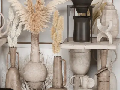 Decorative Set Rustic style 07 3D model