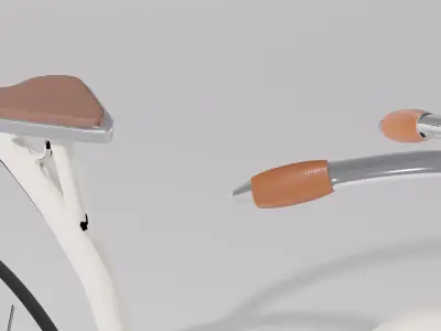 Old Style Bicycle  Low-poly 3D model