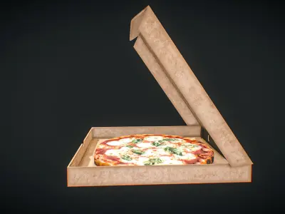 Pizza Margherita 3D Model Game Ready Low-poly 3D model