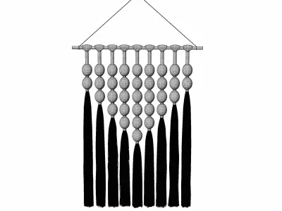 macrame wall hanging 3D model