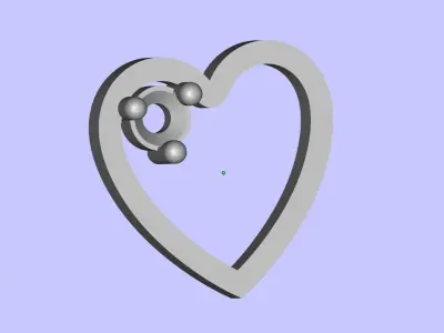Women s heart ring 3D print model