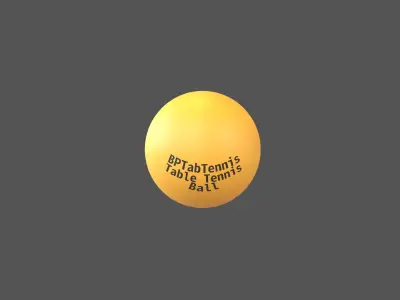 Table Tennis Ball v1 002 Free low-poly 3D model