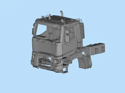 French 3D print Truck Cab  series K 3  RC car body 3D print model
