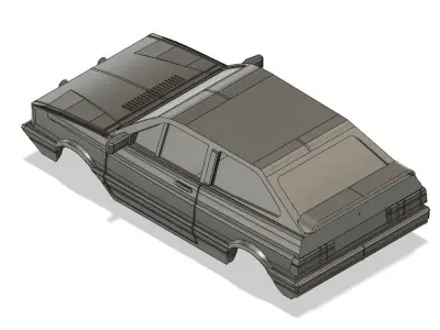 GOL GTI 90s car mini z 98mm 3D print model