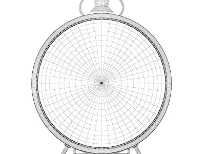 White Clock 3D model