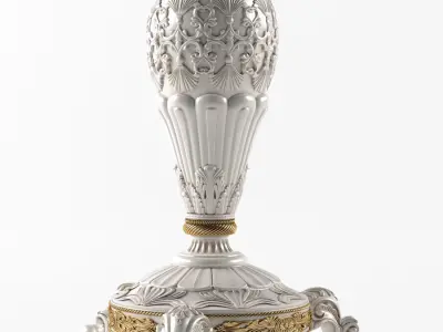 Crystal floor lamp in the classical style 3D model