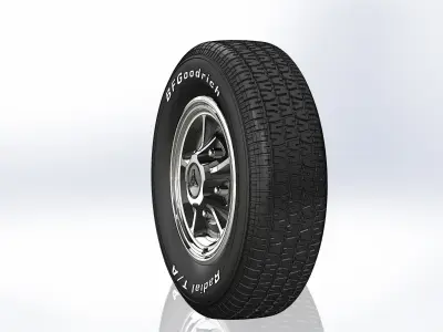 Wheels for Dodge Dart GTS 1969 scale model  3D print model