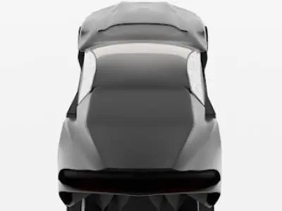 Self design muscle car in blender 3D model