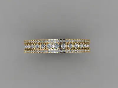 Wedding Ring 3D print model 15