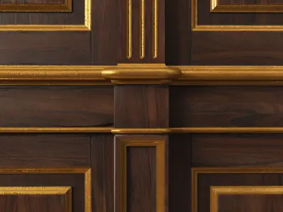 Wooden panel 01 07  3D model