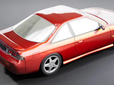 Nissan Silvia S14 kouki Stock 200SX Low-poly 3D model