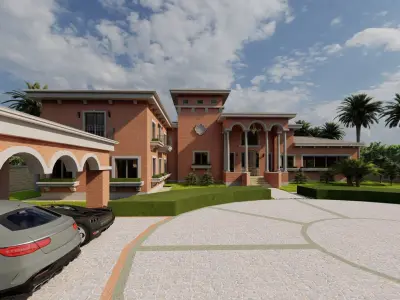 Casa Scene-villa-modern house 3D model