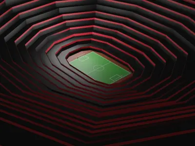 Football stadium 3D model order