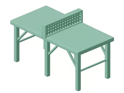 Plastic Exquisite Table Tennis Toy 3D model