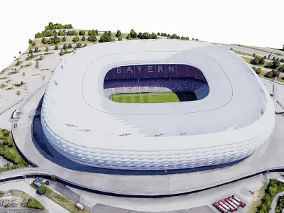 Allianz Arena-Bayern Munich Low-poly 3D model