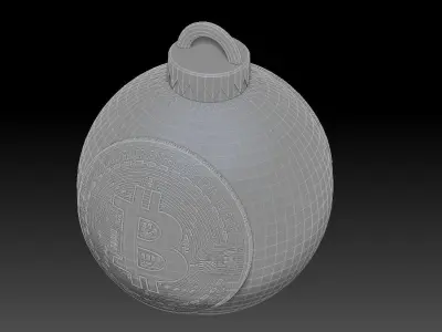 Christmas Tree Ornament - BITCOIN THEMED CHRISTMAS TREE ORNAMENT 3D print model