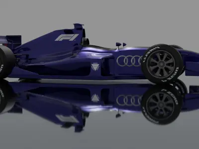 Formula 1 Audi Concept Low-poly 3D model