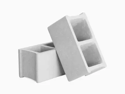 Concrete Construction Blocks 02 Low-poly 3D model