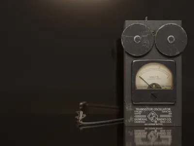 Vintage Transistor oscillator -  electronic instruments 3D model