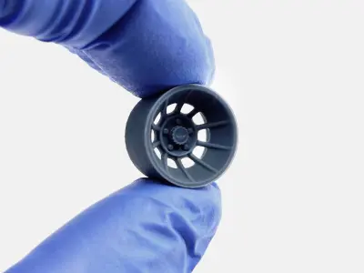 15x10 American Racing Vector Wheel and Brake 3D print model