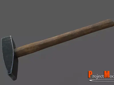 Hammer-Version001 hammer Low-poly 3D model