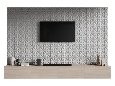 Modern TV Wall 025 3D model