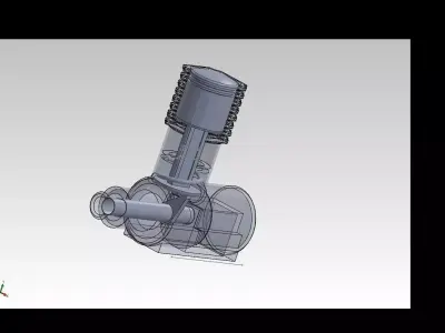 2 stroke engine pencil sharpener Free 3D model