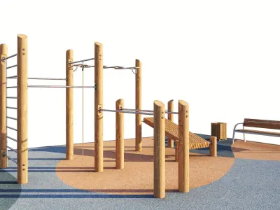 Workout sport playground 3D model