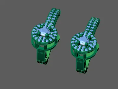 Women Earrings 3DM STL Womens Earring Renders 3D print models   3D print model 27