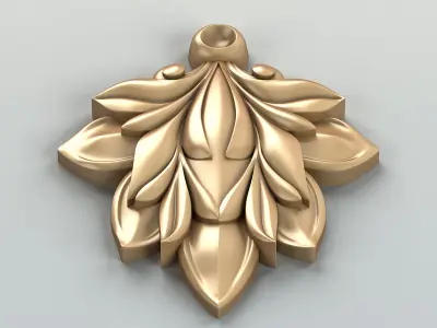 Carved decor central 047 3D model